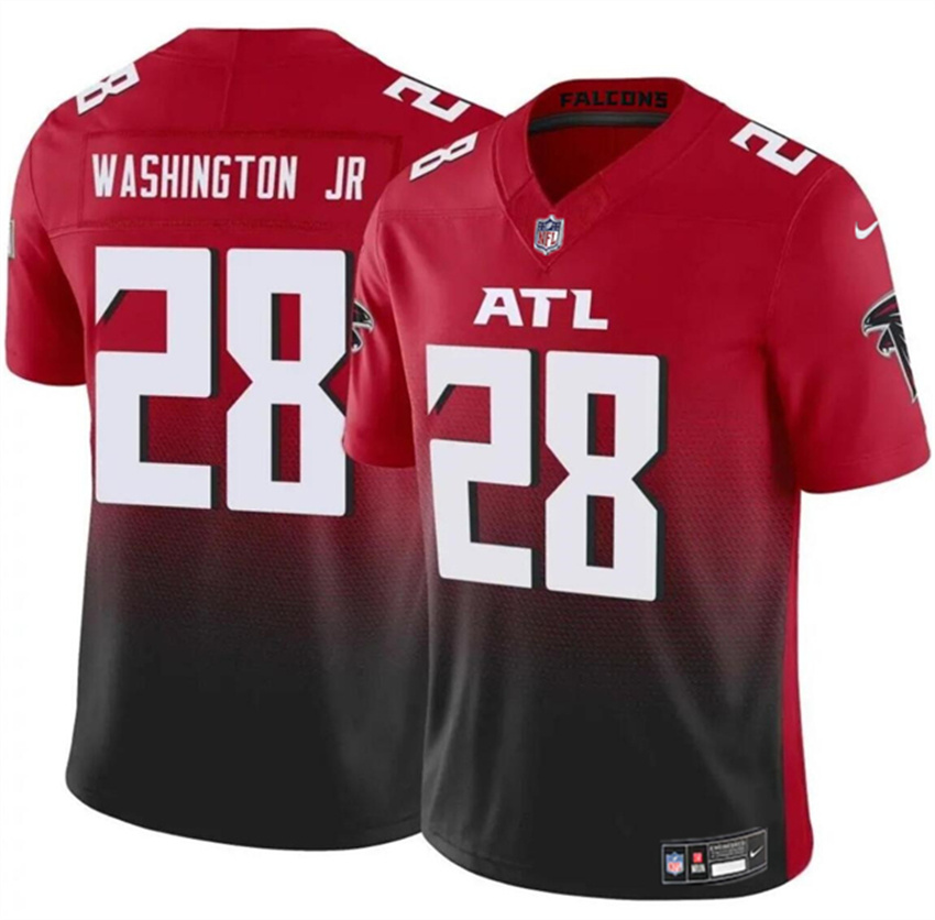 Youth Red/Black Atlanta Falcons #28 Carlos Washington Jr 2024 F.U.S.E Vapor Untouchable Limited Stitched Football Jersey